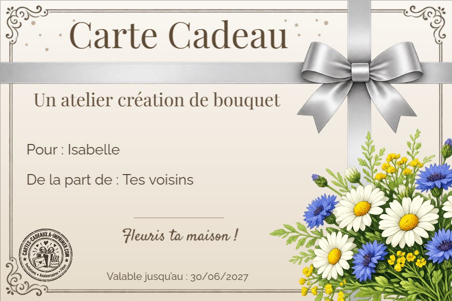 Atelier création de bouquet
