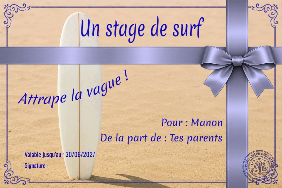 Un stage de surf