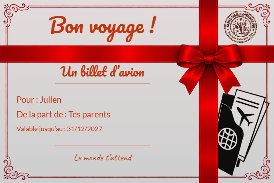 Un billet d’avion