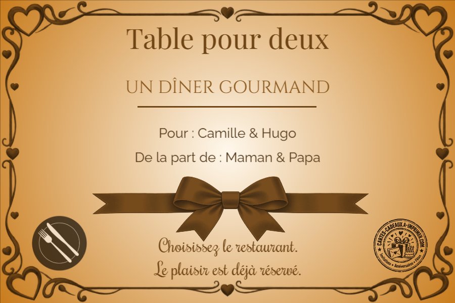gastronomie table pour deux
