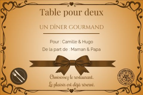 gastronomie table pour deux