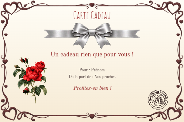 Exemple de carte cadeau créée par un visiteur