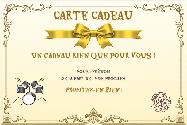Exemple de carte cadeau créée par un visiteur