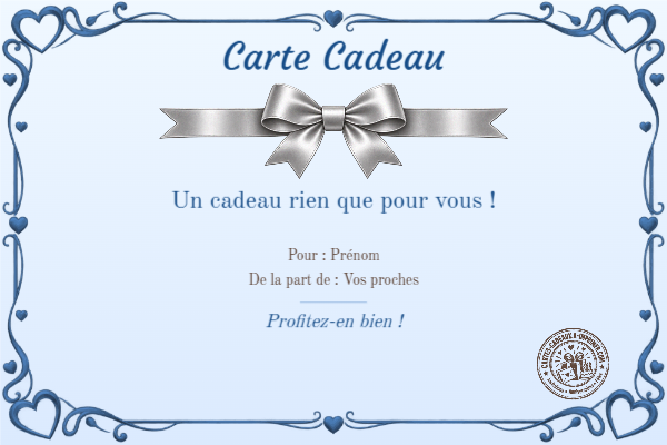 Exemple de carte cadeau créée par un visiteur