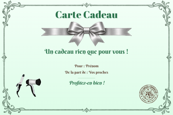 Exemple de carte cadeau créée par un visiteur