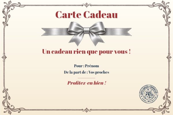 Exemple de carte cadeau créée par un visiteur