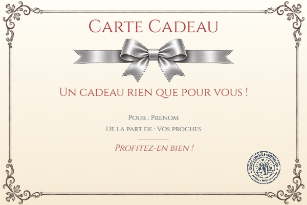 Exemple de carte cadeau créée par un visiteur