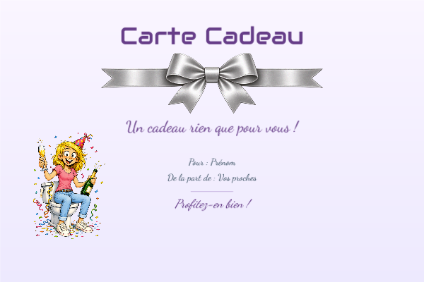 Exemple de carte cadeau créée par un visiteur