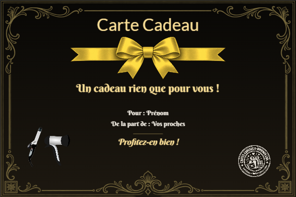 Exemple de carte cadeau créée par un visiteur