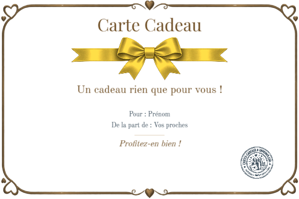 Exemple de carte cadeau créée par un visiteur