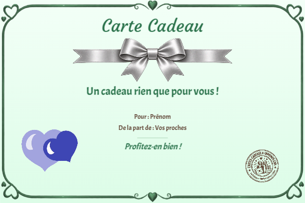 Exemple de carte cadeau créée par un visiteur