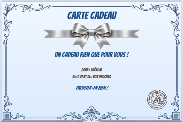 Exemple de carte cadeau créée par un visiteur