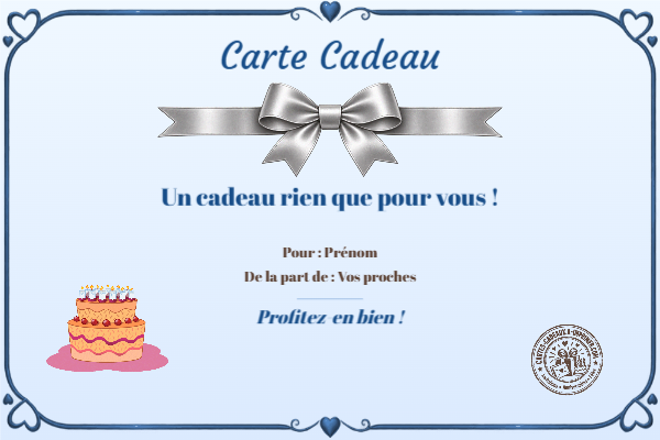 Exemple de carte cadeau créée par un visiteur