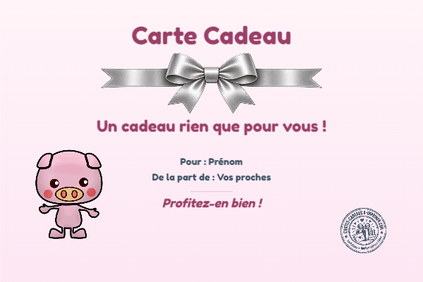 Exemple de carte cadeau créée par un visiteur