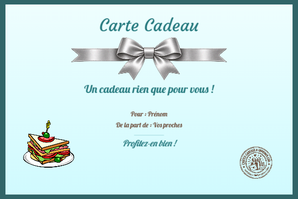 Exemple de carte cadeau créée par un visiteur