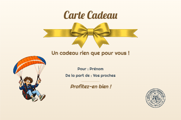 Exemple de carte cadeau créée par un visiteur