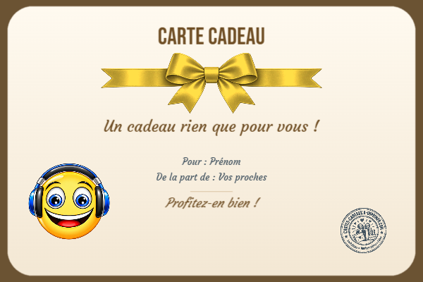 Exemple de carte cadeau créée par un visiteur
