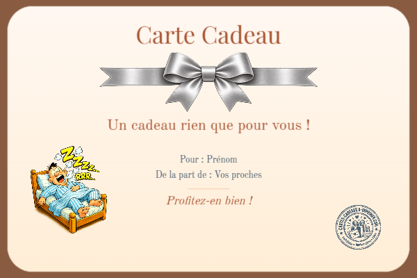 Exemple de carte cadeau créée par un visiteur