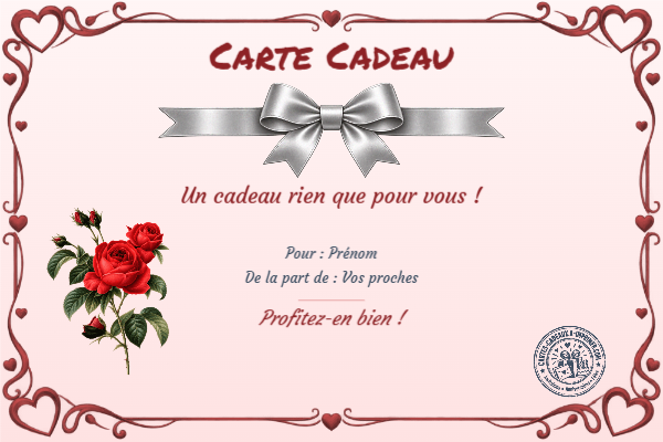 Exemple de carte cadeau créée par un visiteur