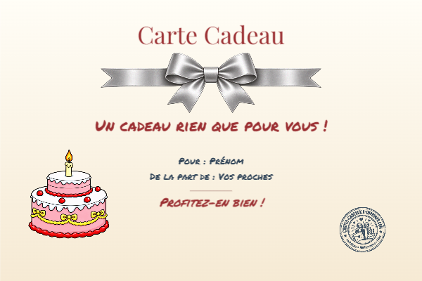 Exemple de carte cadeau créée par un visiteur