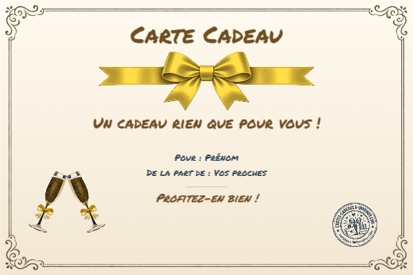 Exemple de carte cadeau créée par un visiteur