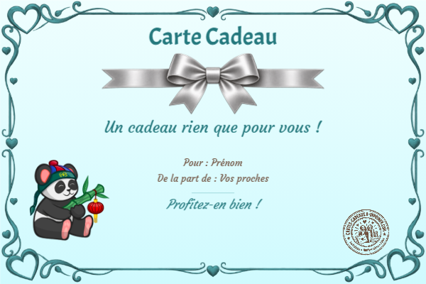 Exemple de carte cadeau créée par un visiteur